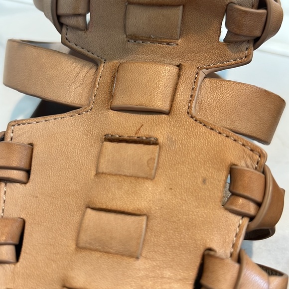 Matt Bernson Camel Leather Gladiator Back Zipper Sandal Women’s Size 6 - Picture 11 of 11